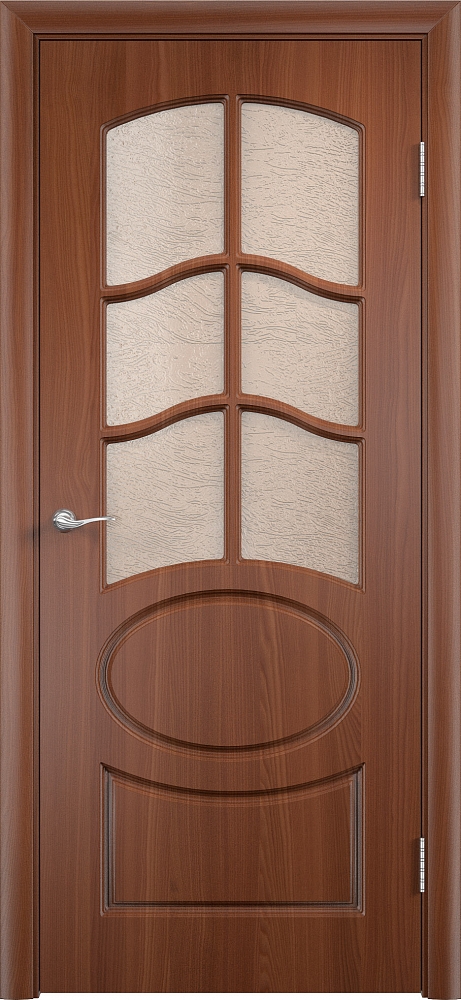 Двери - модель Неаполь, итальянский орех, с ПолиВинилХлорид поверхностью. Ligaro - Впечатляющее количество вариантов колеровки, остекления - Достойный выбор по изображениям.
