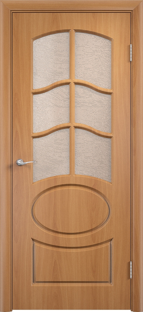 Модель дверей Неаполь-2, миланский орех, с покрытием ПолиВинилХлорид. Верда - Огромное количество предложений элементов стекол, природных тонов - Практичный выбор по фото.