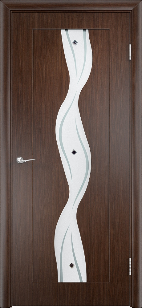 Модель дверей Вираж, декорированные ПВХ пластиком. Производитель Верда - Широкий модельный ряд моделей - эффектные фотографии.