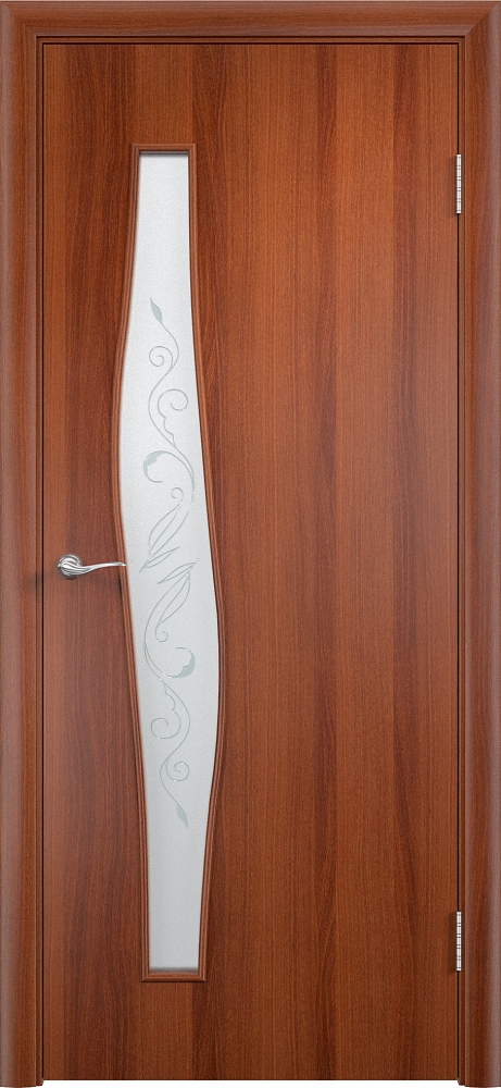 Полотна дверей С-10 Витраж, итальянский орех, покрытые ламинатной пленкой. Компания Верда - Поразительное число предложений остекления, тонов - Практичный выбор по изображениям.