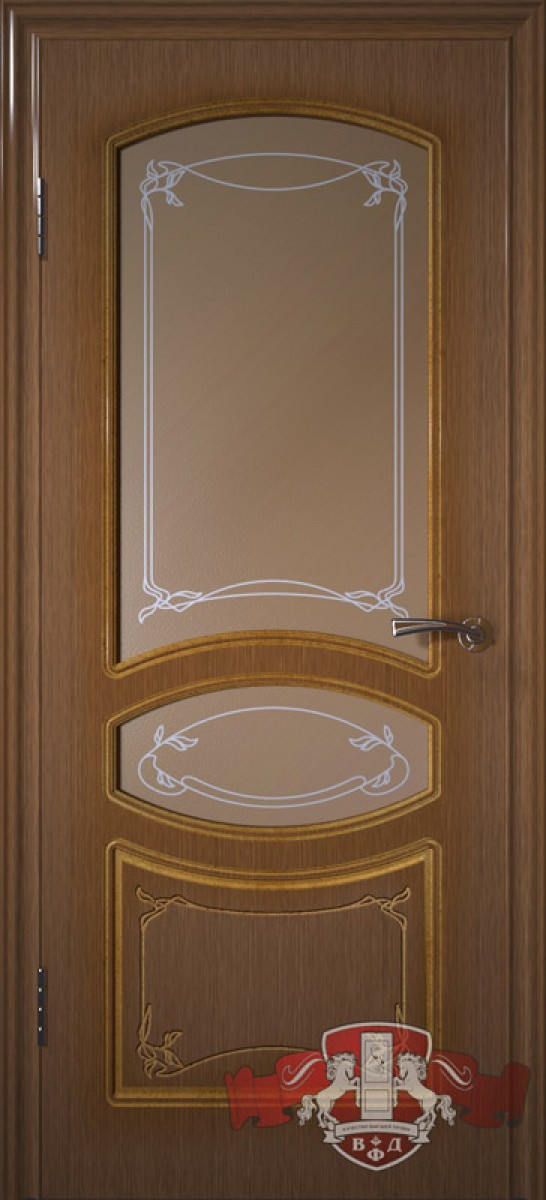Двери межкомнатные Версаль 13ДО3, покрытые шпоном. Компания ВФД - Огромное список разаботок элементов стекол, колеровки - Эффектный подбор по изображениям.